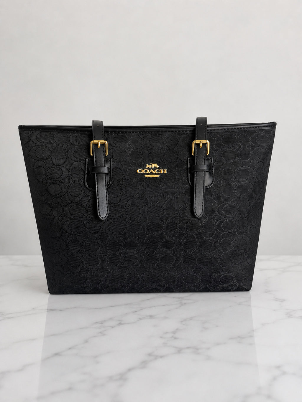 Coach tote buckle bag