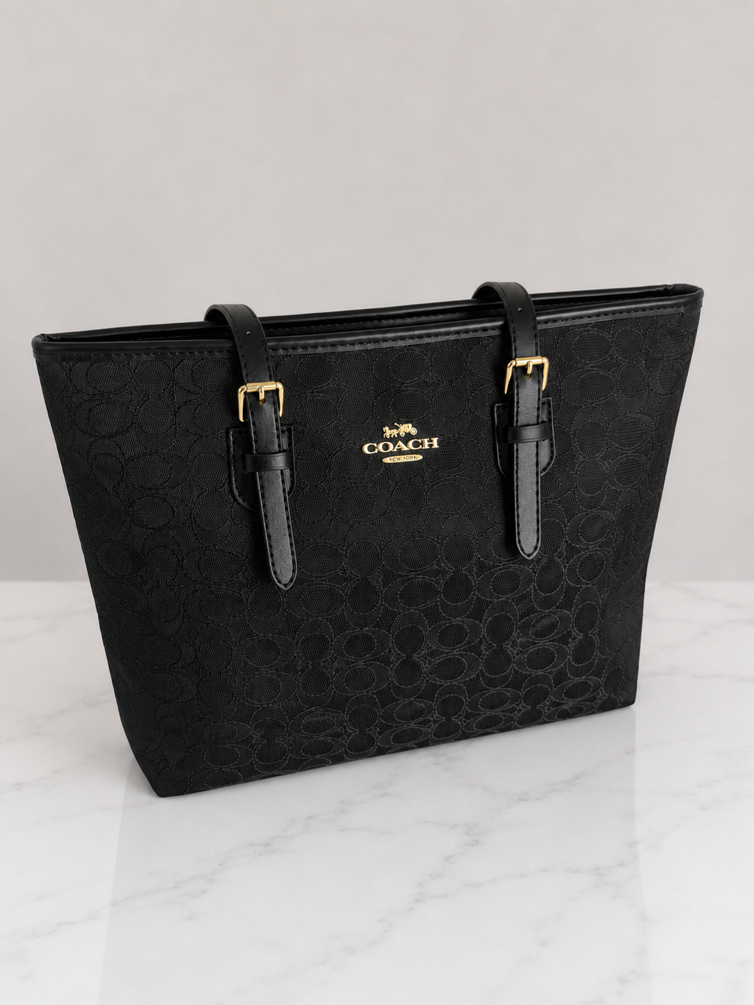 Coach tote buckle bag